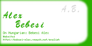 alex bebesi business card